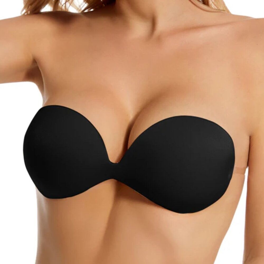 MAGIC CURVES ADHESIVE PLUNGE BRA WITH BACK STRAP